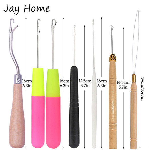 7/5PCS Latch Hook Tool Crochet Needles Hooks Plastic Latch Hook